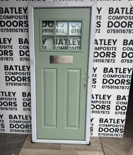 CHARTWELL GREEN EXTERNAL COMPOSITE DOOR LEVER HANDLE WITH MATCHING FRAME 905X2050MM #1887