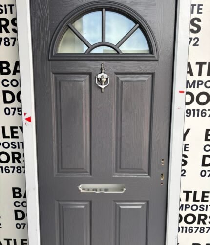 SLATE GREY EXTERNAL COMPOSITE DOOR LEVER HANDLE WITH MATCHING FRAME 914X2049MM #2068