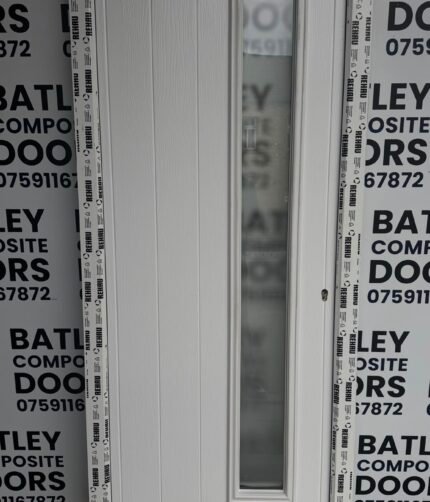 EXTERNALWHITE COMPOSITE DOOR WITH WHITE FRAME 885X2060MM #2313